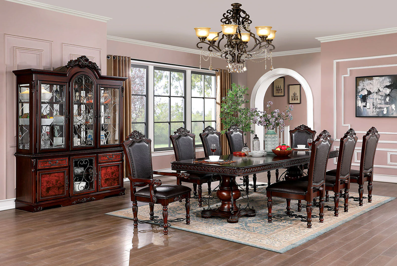 Picardy Brown Cherry Dining Table Only - Image 2