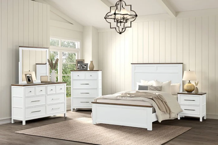 Pinetop White/Dark Brown 5-Piece Twin Bedroom Set