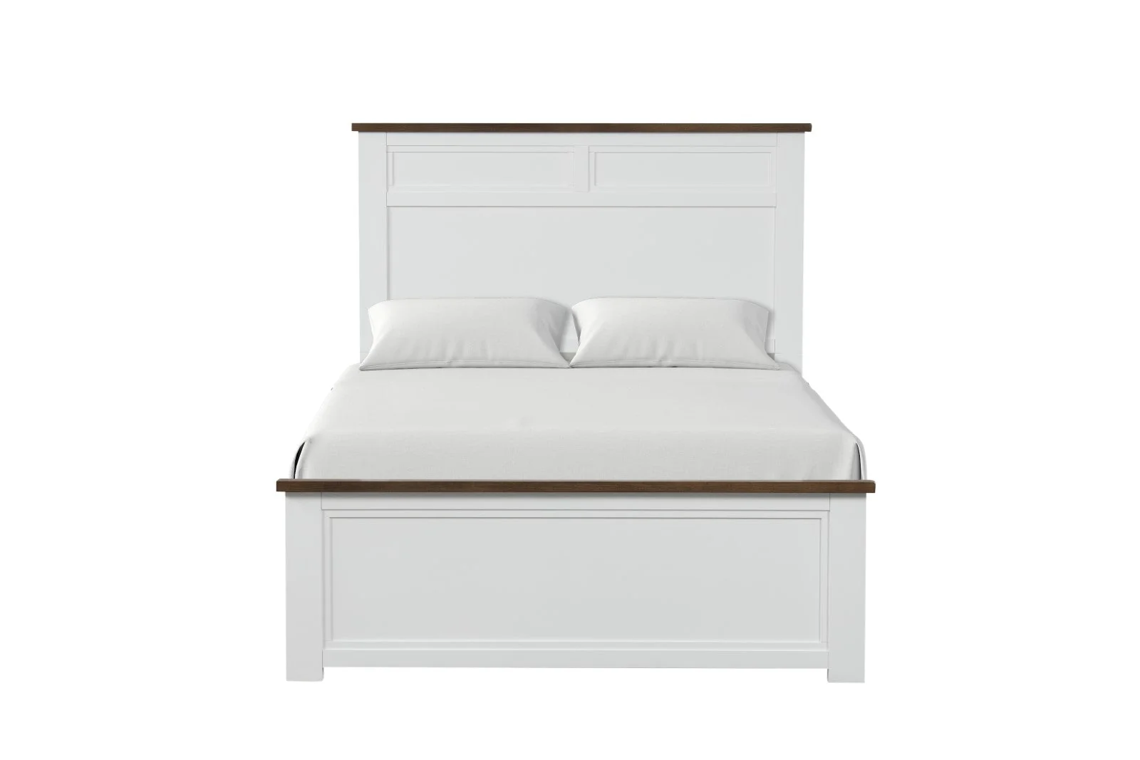 Pinetop White/Dark Brown Twin Bed