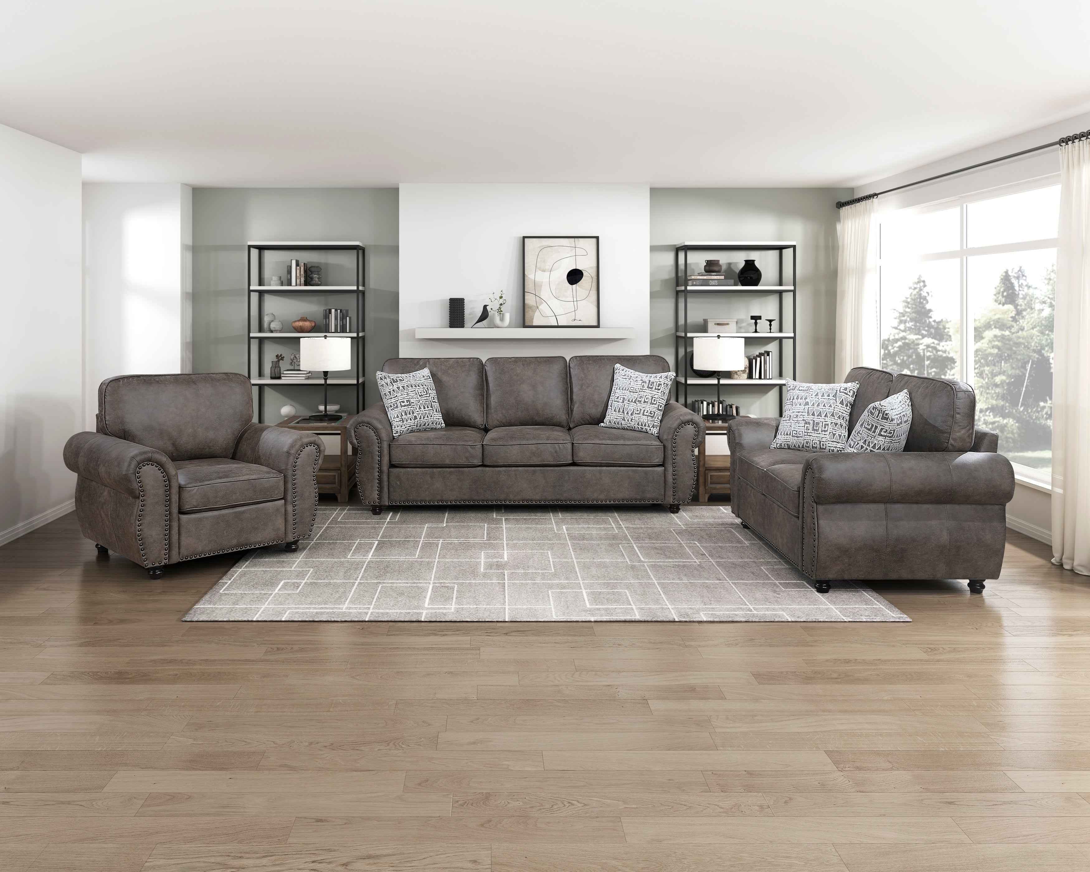 Pinnacle Pewter Loveseat - Image 9