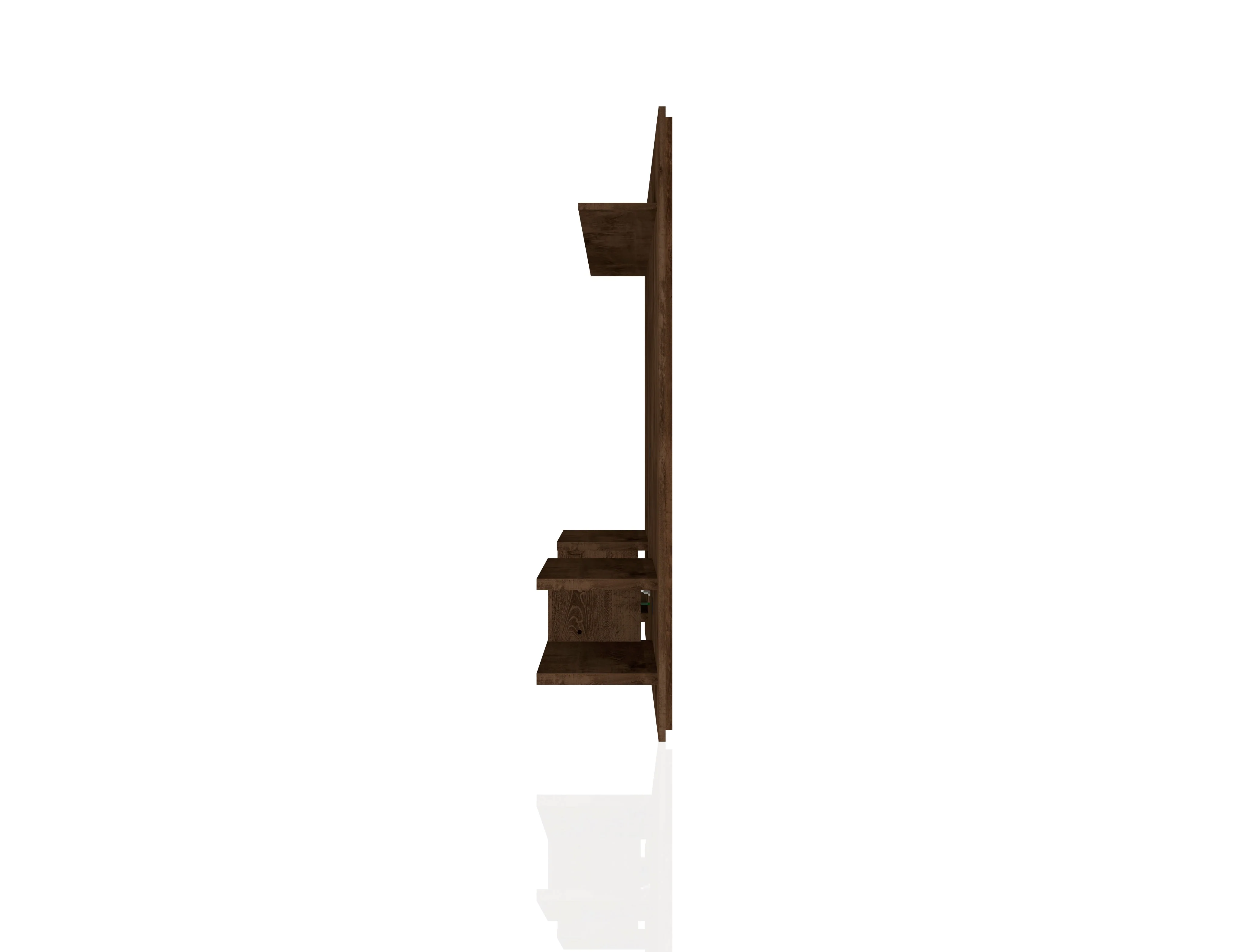 Plaza 64.25 Floating Entertainment Center in Rustic Brown - Image 6