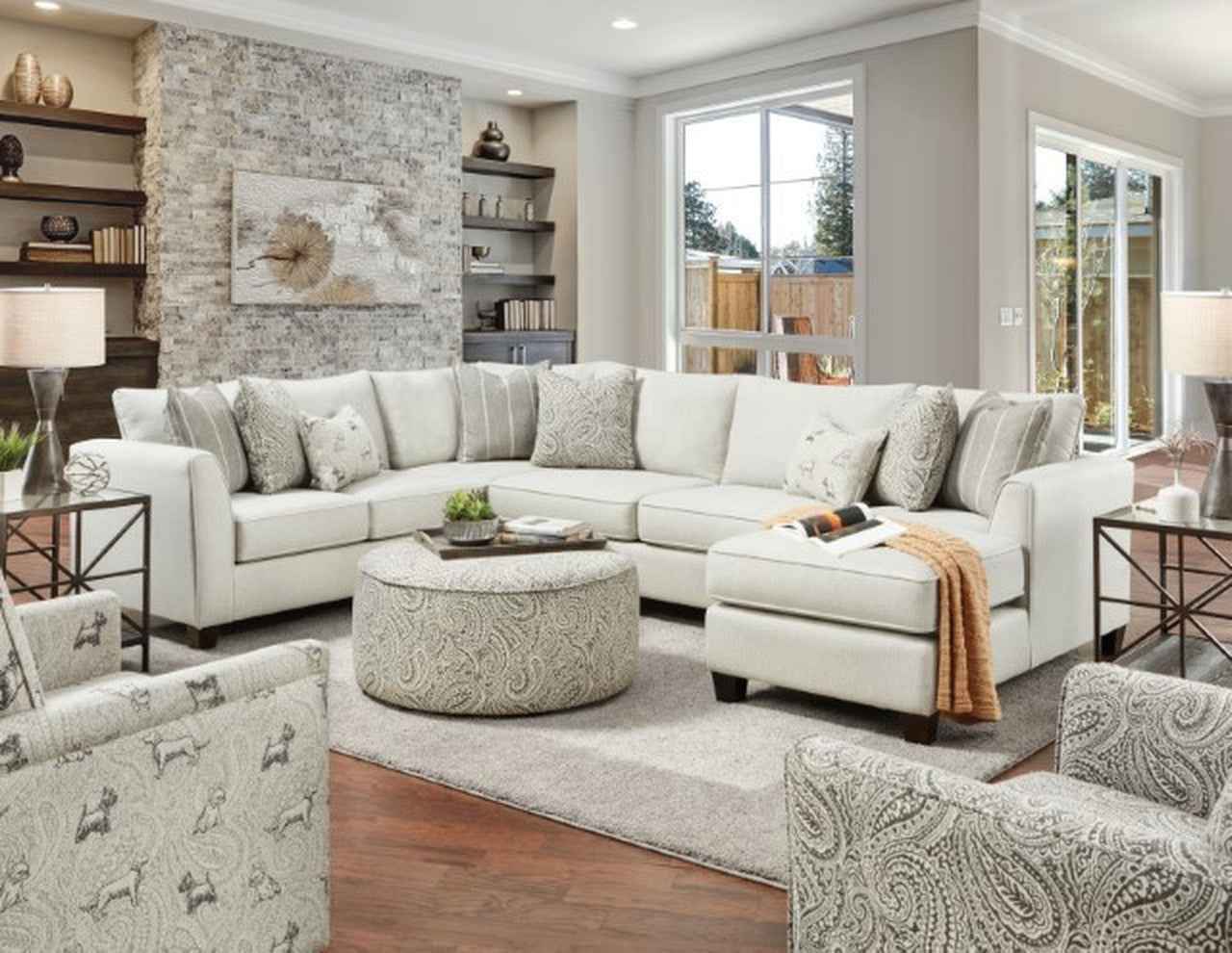 Pocklington Ivory Sectional