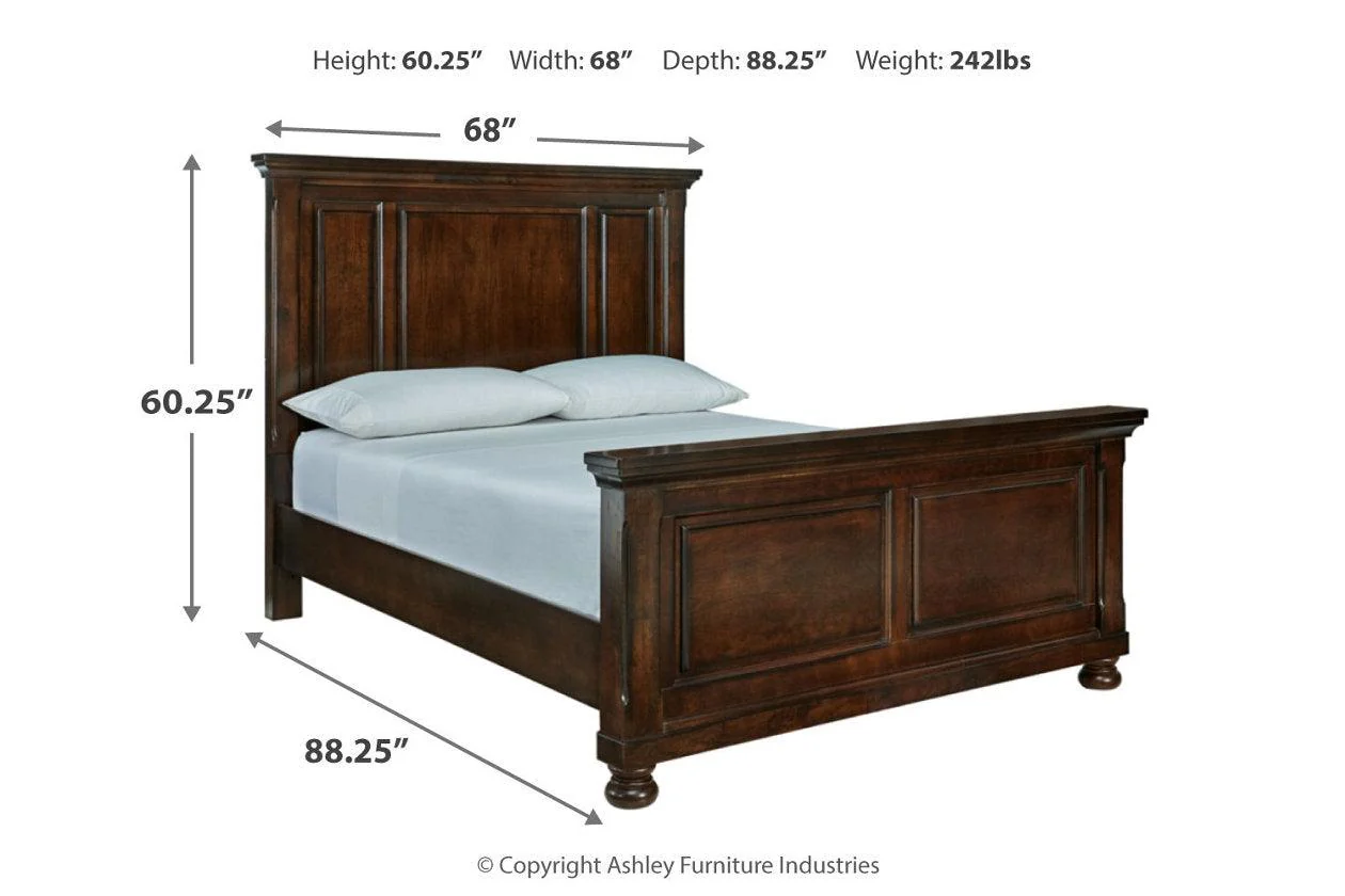 Porter Rustic Brown Queen Panel Bed - Image 3
