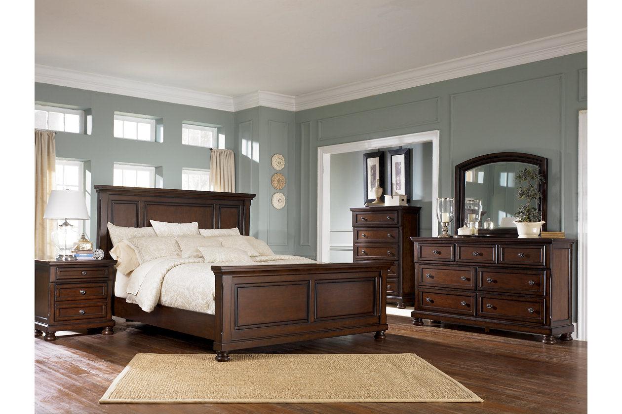 Porter Rustic Brown Queen Panel Bed - Image 6