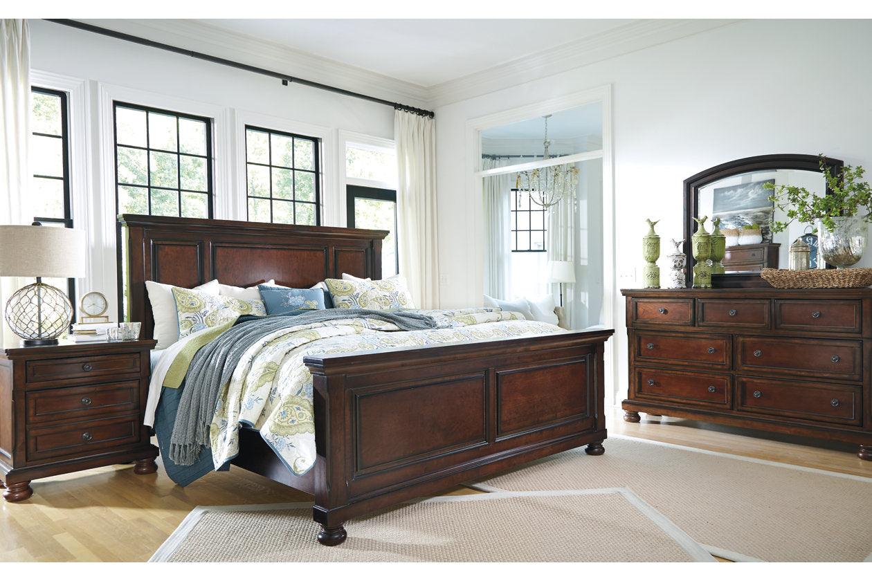 Porter Rustic Brown Queen Panel Bed - Image 7