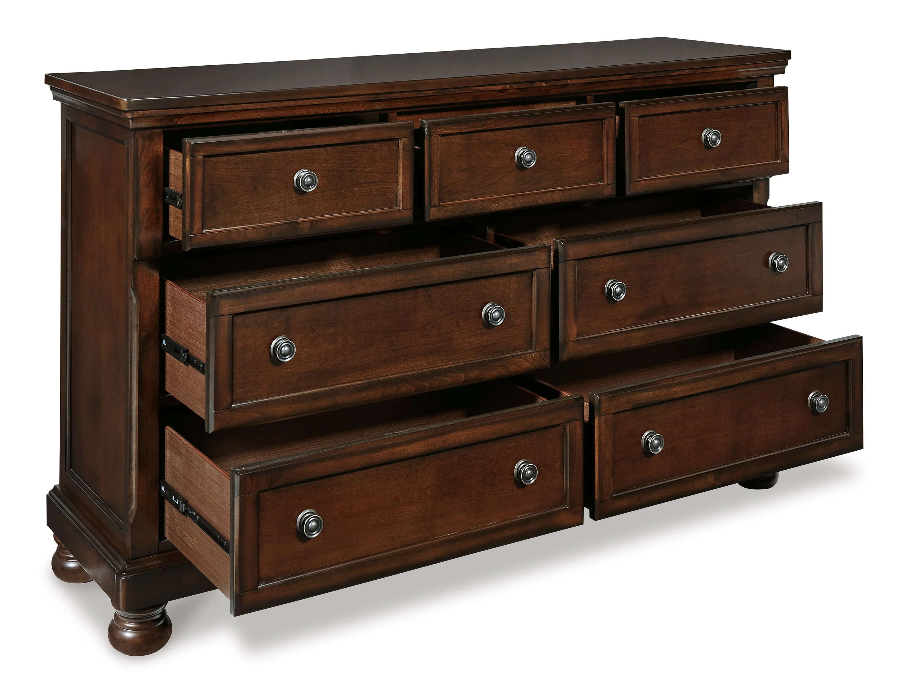 Porter Rustic Brown Sleigh Platform Bedroom Set - Image 10