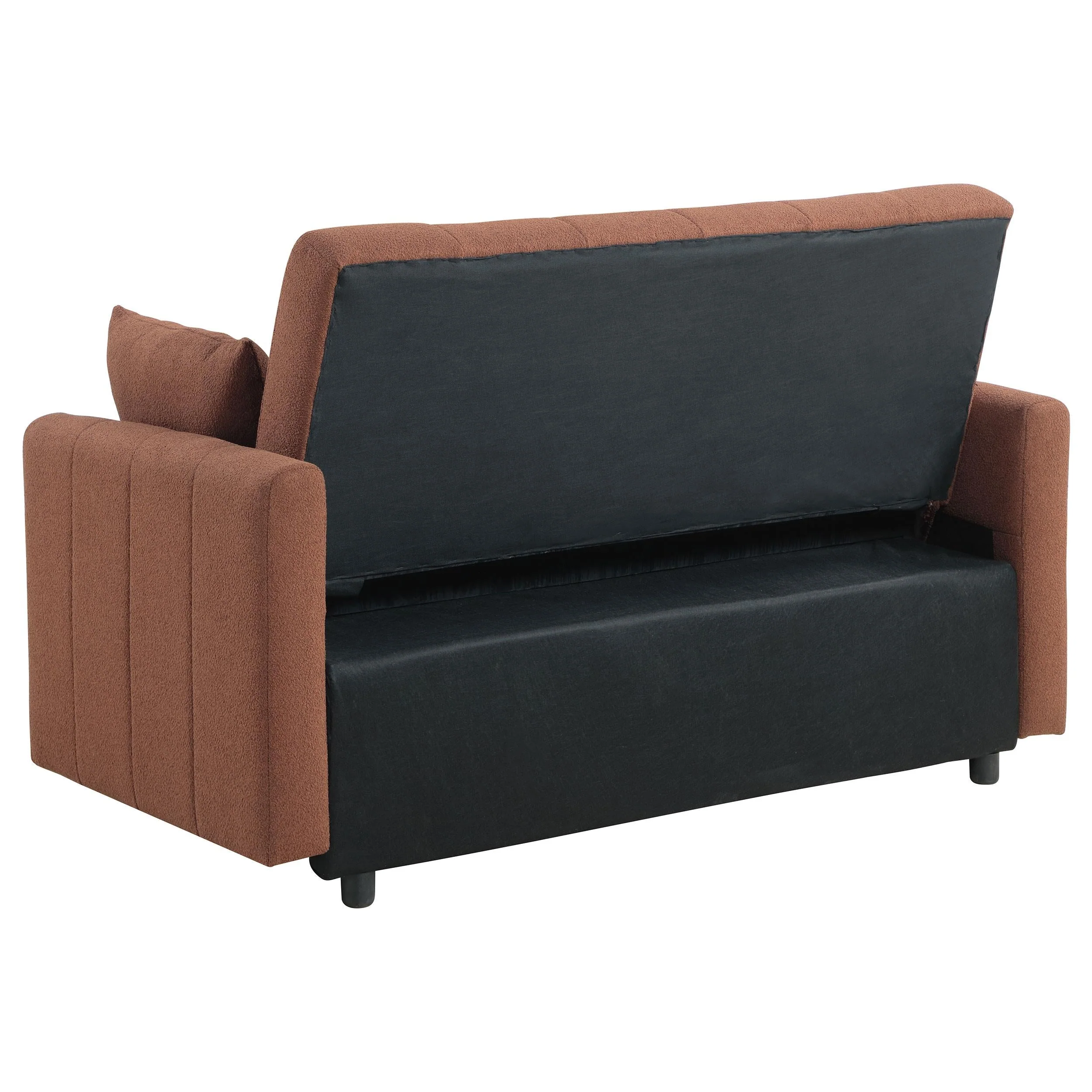 Portland Boucle Upholstered Sleeper Sofa Bed Copper - Image 9