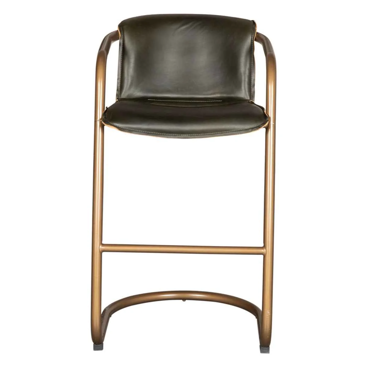 Portofino 22" Bar Chair in Emerald Green Leather - Image 18