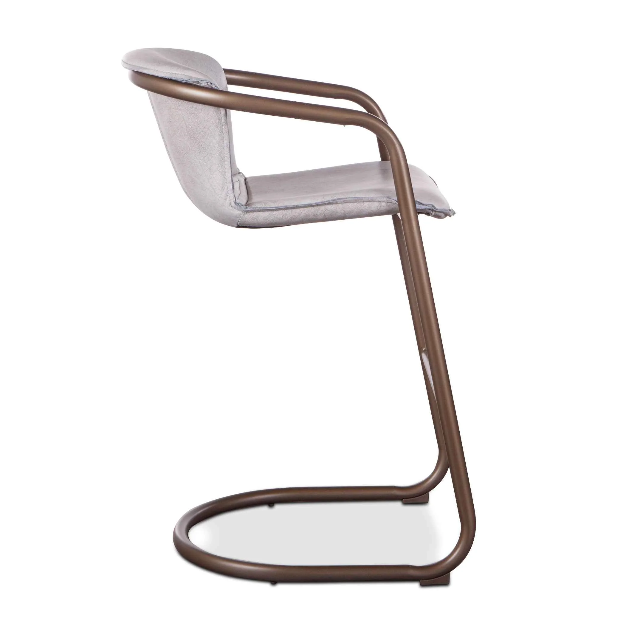 Portofino 22" Bar Chair in Vintage White Leather - Image 12