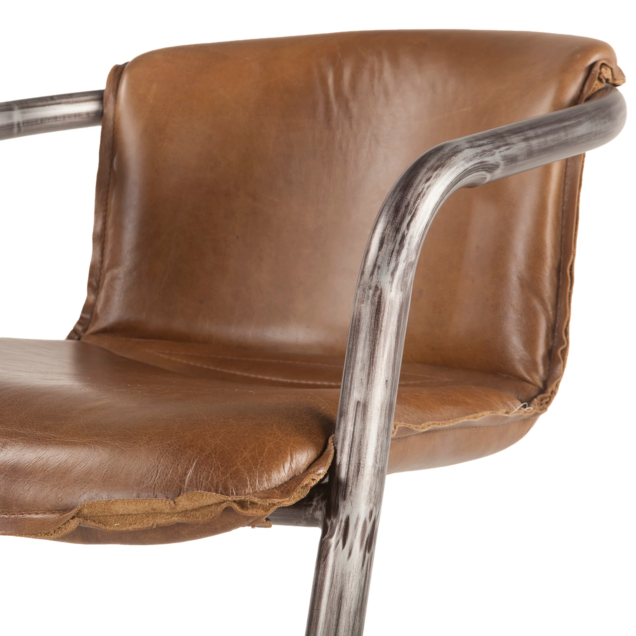 Portofino 22" Counter Chair in Berham Chestnut Top Grain Leather - Image 7