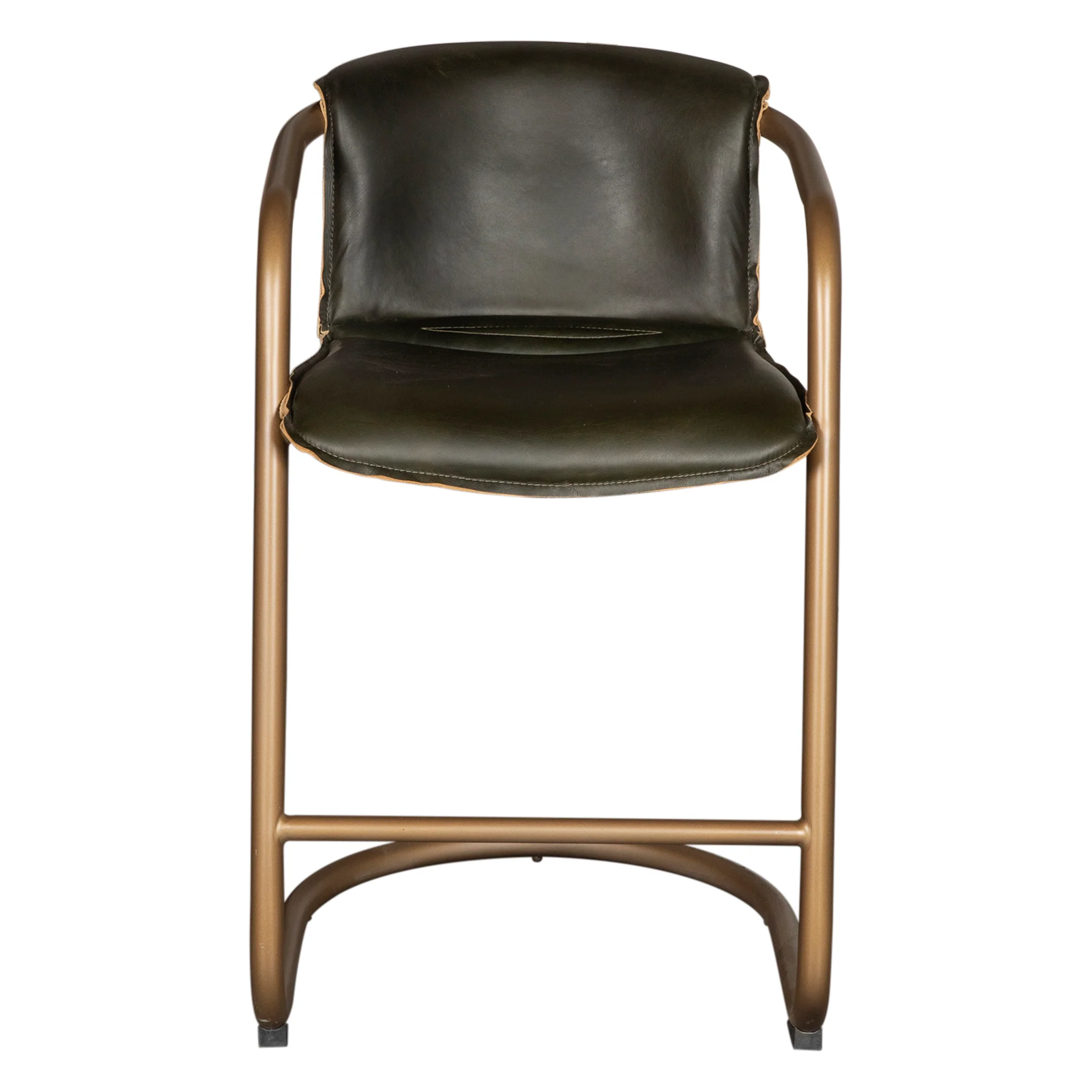 Portofino 22" Counter Chair in Emerald Green Leather - Image 16