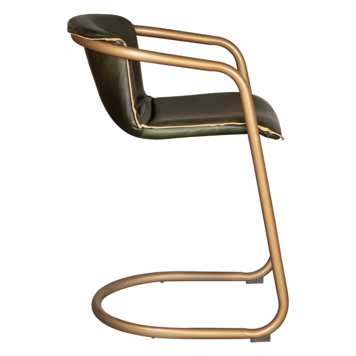 Portofino 22" Counter Chair in Emerald Green Leather - Image 4