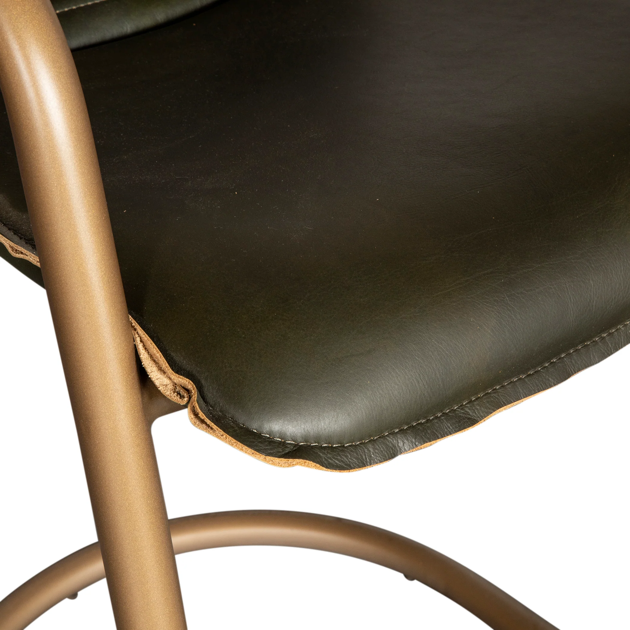 Portofino 22" Counter Chair in Emerald Green Leather - Image 9