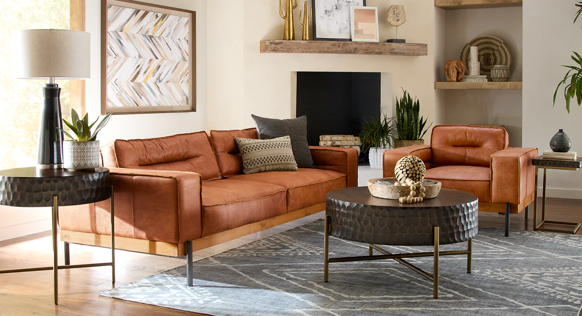Portofino Modern 42" Accent Chair in Cocoa Brown Leather - Image 10