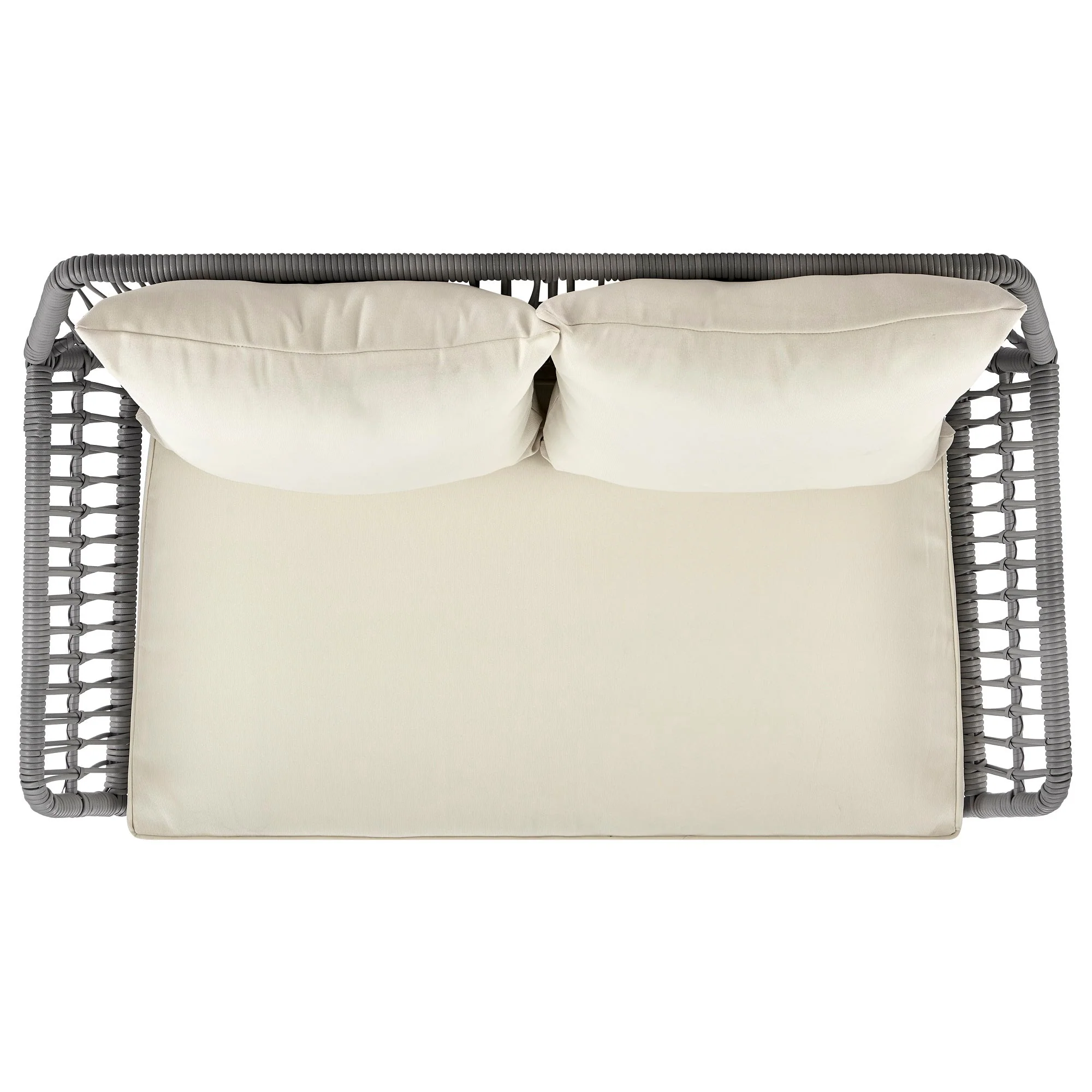 Portofino Patio 4-Person Conversation Set with Coffee Table with Cream Cushions - Image 9