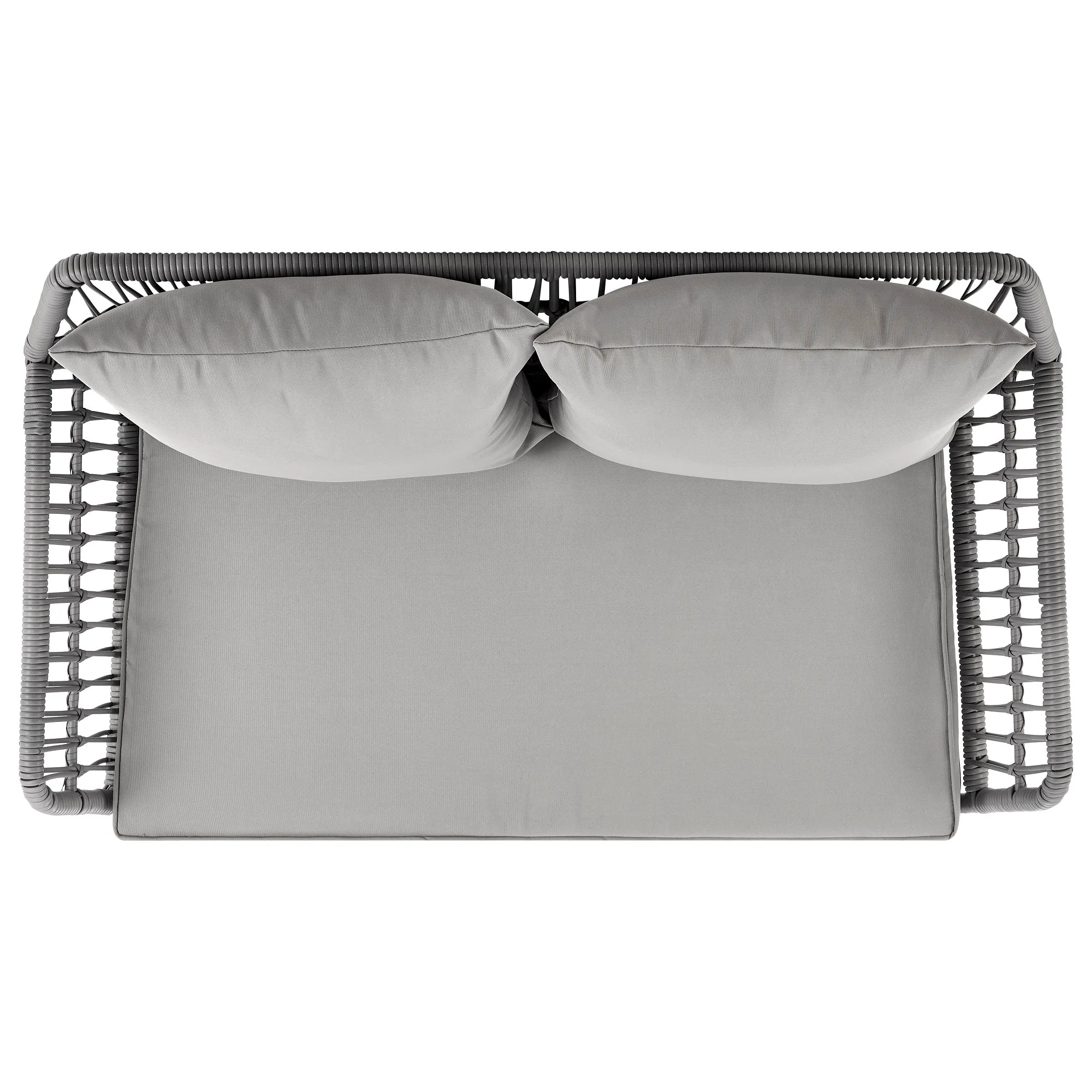 Portofino Patio 4-Person Conversation Set with Coffee Table with Grey Cushions - Image 9