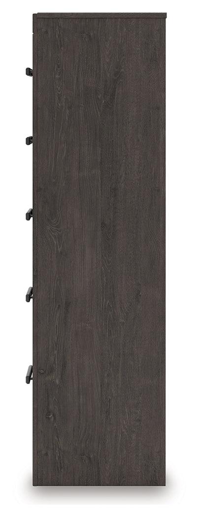 Prendonea Charcoal Chest of Drawers - Image 6