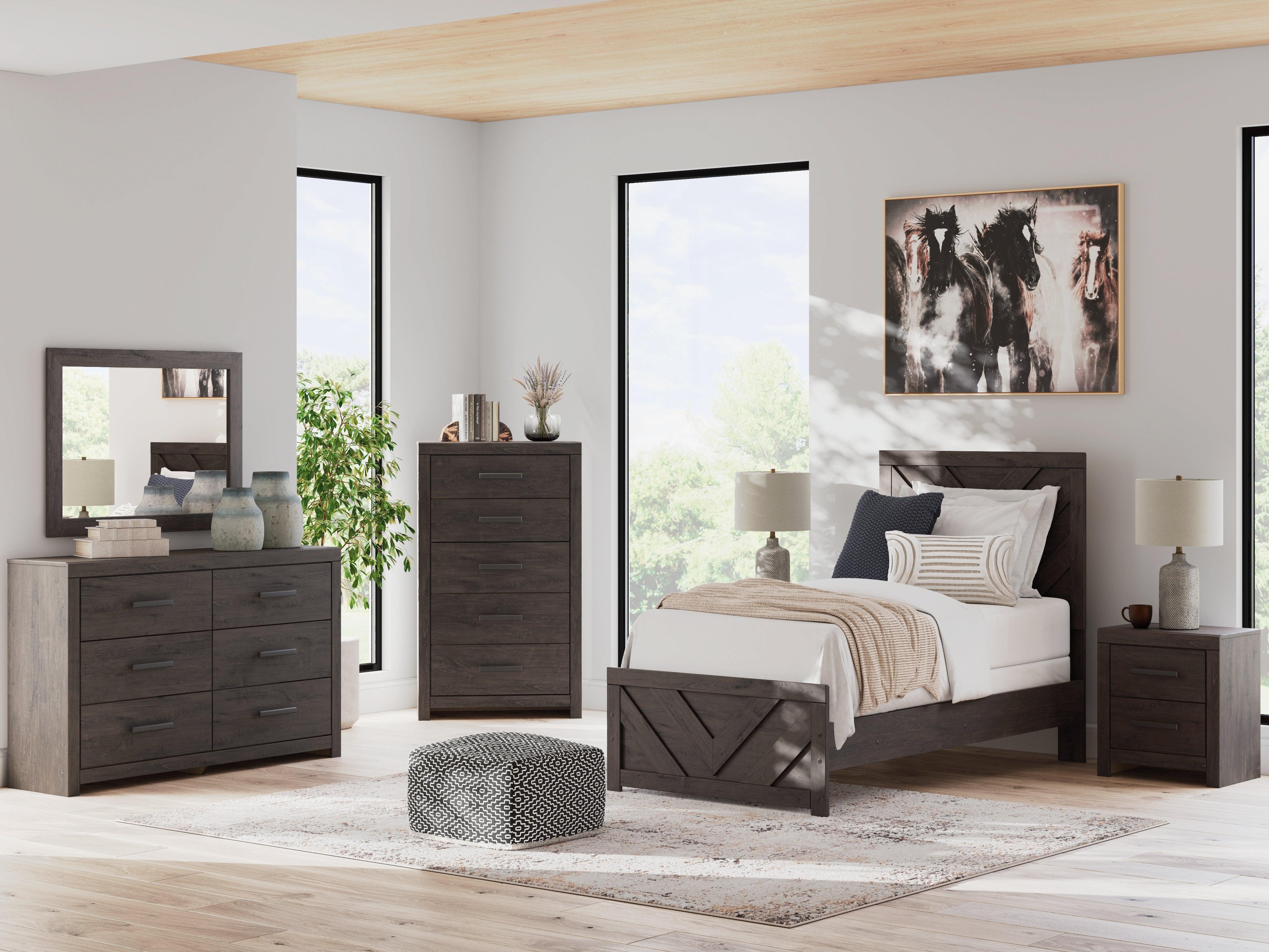 Prendonea Charcoal Nightstand - Image 7