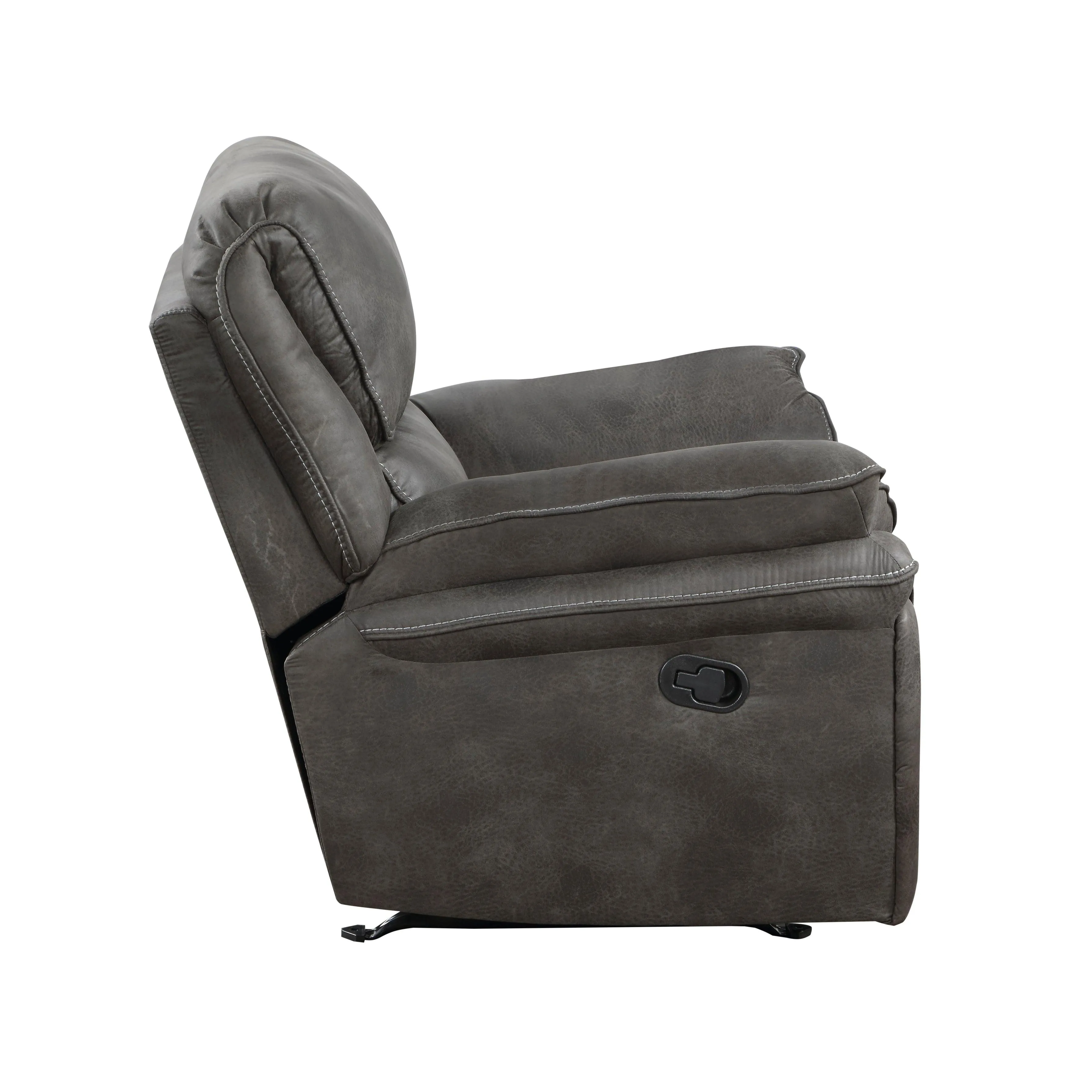 Proctor Gray Microfiber Rocker Reclining Chair - Image 3