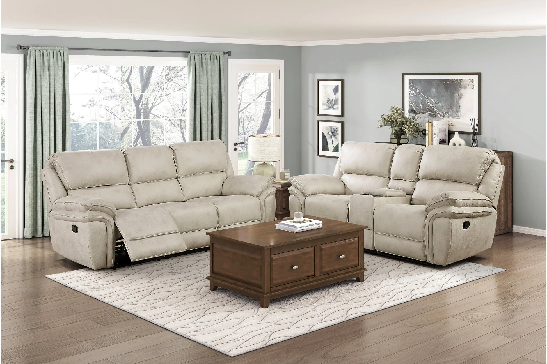 Proctor Pawter Double Reclining Loveseat with Center Console - Image 2