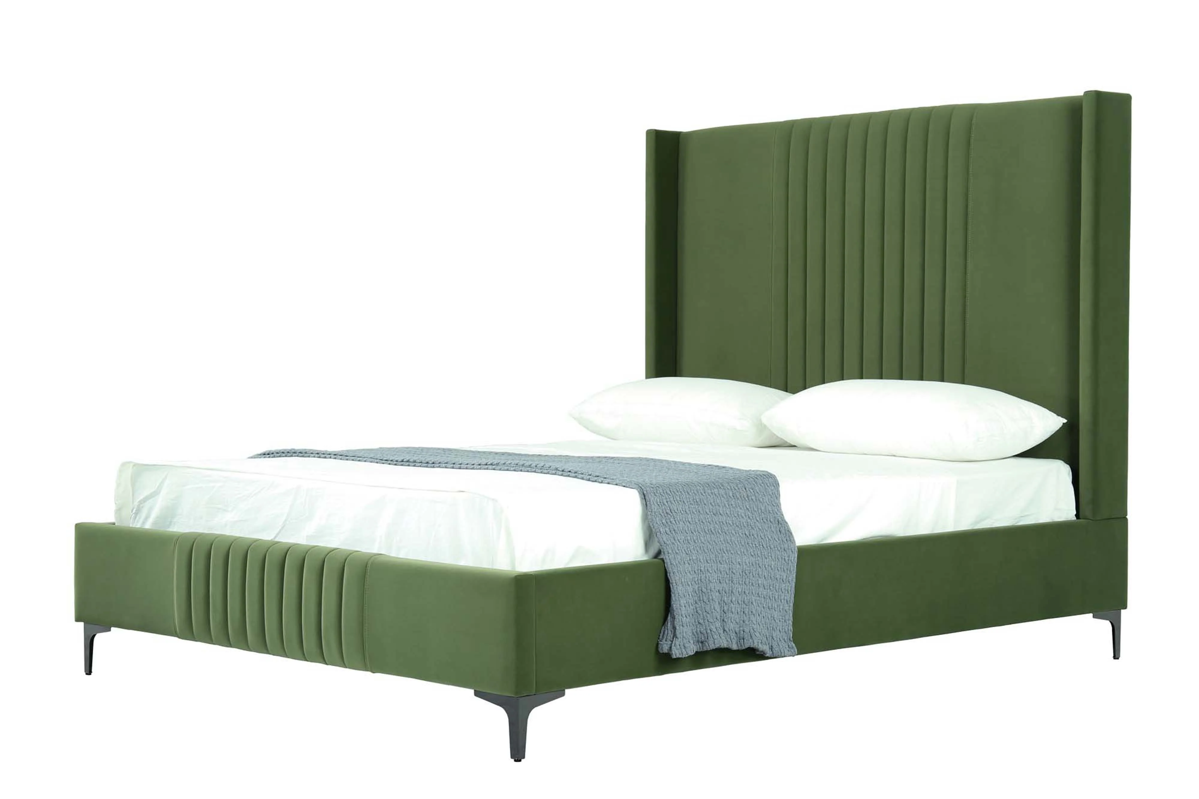 Promenade Queen-Size Bed in Moss Green - Image 10