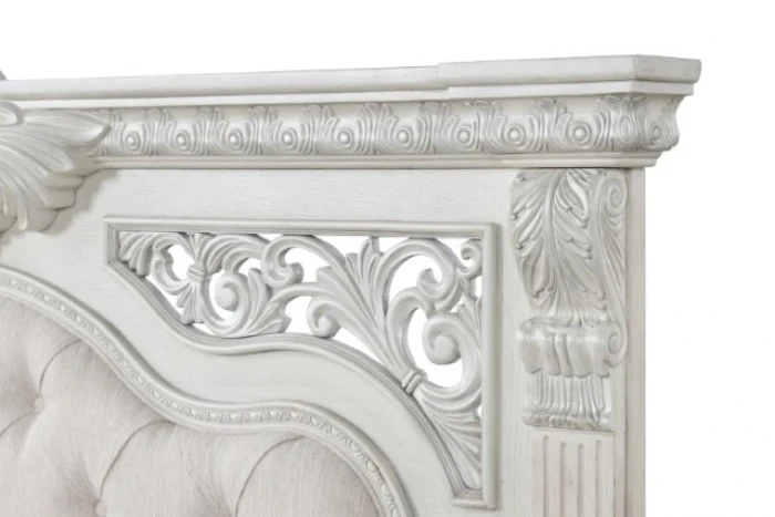 Promenade Wire Brushed White 5-Piece Queen Bedroom Set - Image 10