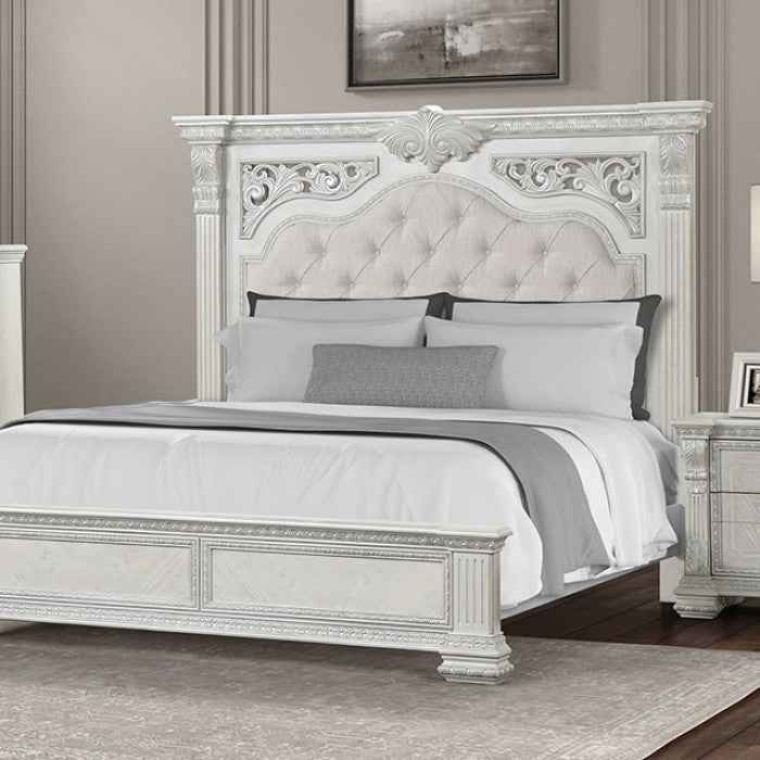 Promenade Wire Brushed White 5-Piece Queen Bedroom Set - Image 4