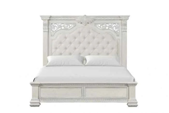 Promenade Wire Brushed White 5-Piece Queen Bedroom Set - Image 6