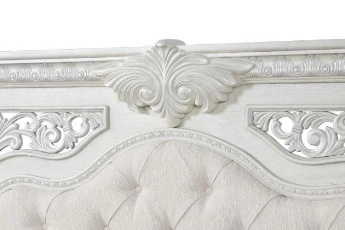 Promenade Wire Brushed White 5-Piece Queen Bedroom Set - Image 9