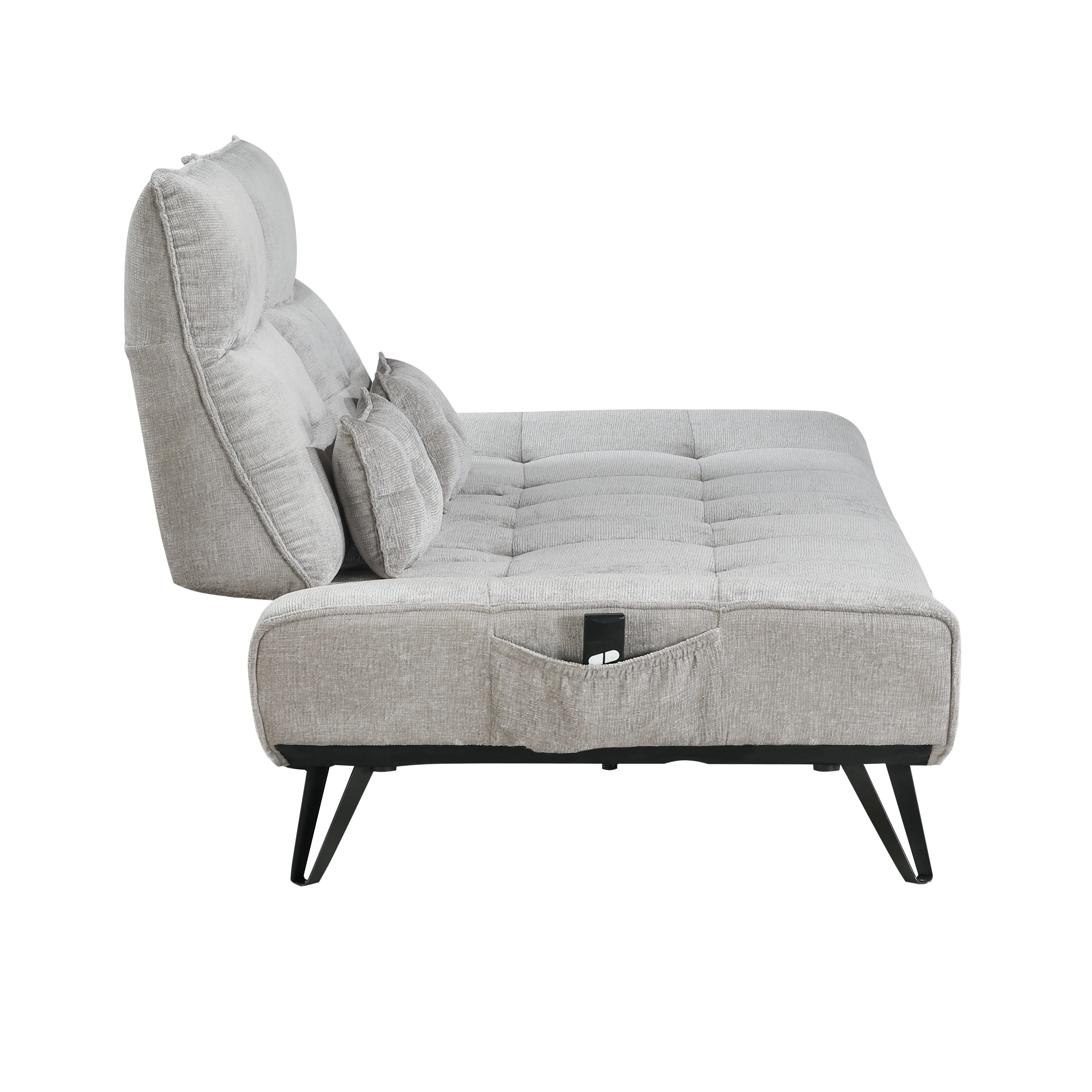 Quonsett Light Gray Sofa with Power Adjustable Seat - Image 9