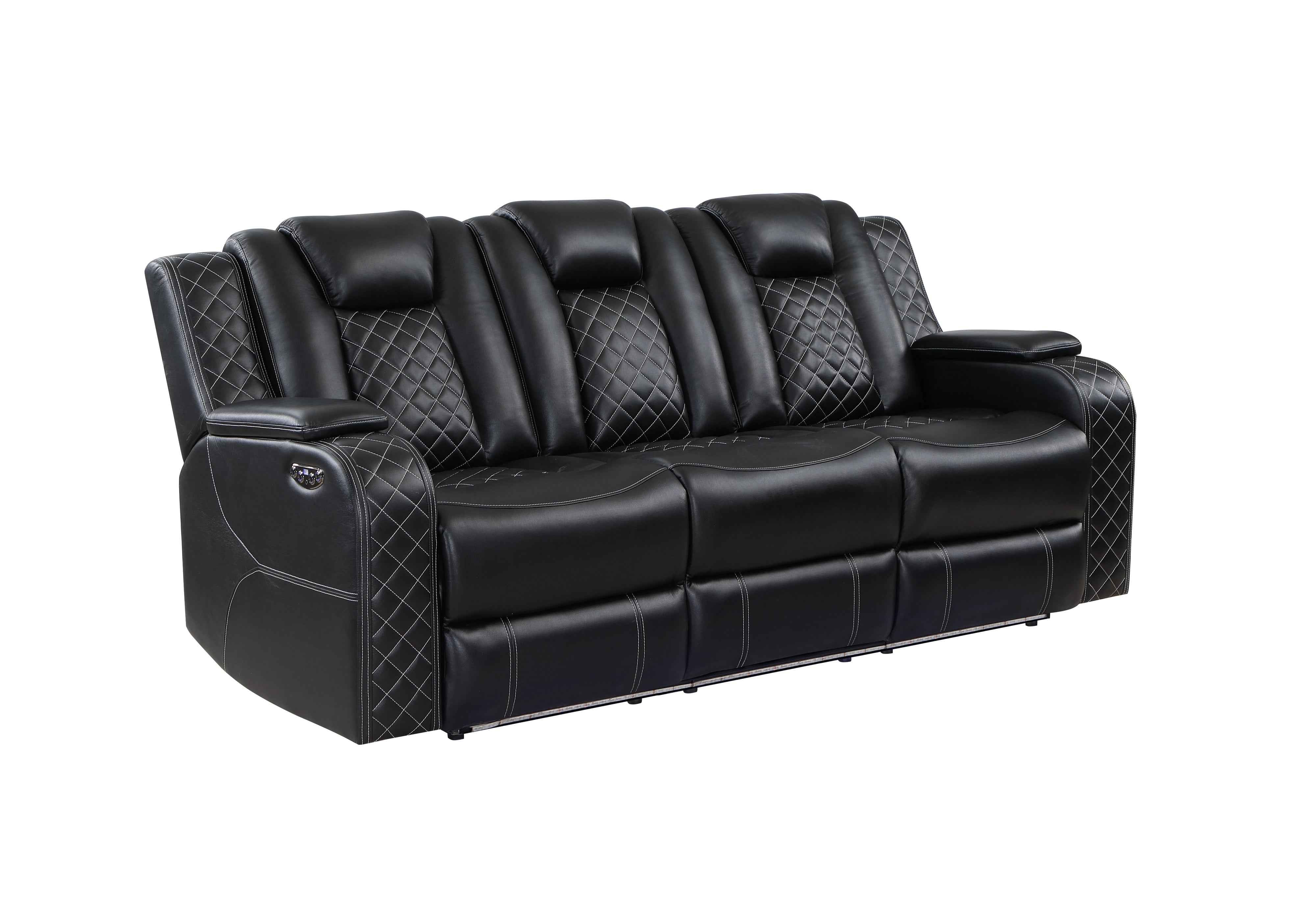 Radiant Black Power Reclining Sofa and Loveseat - Image 9