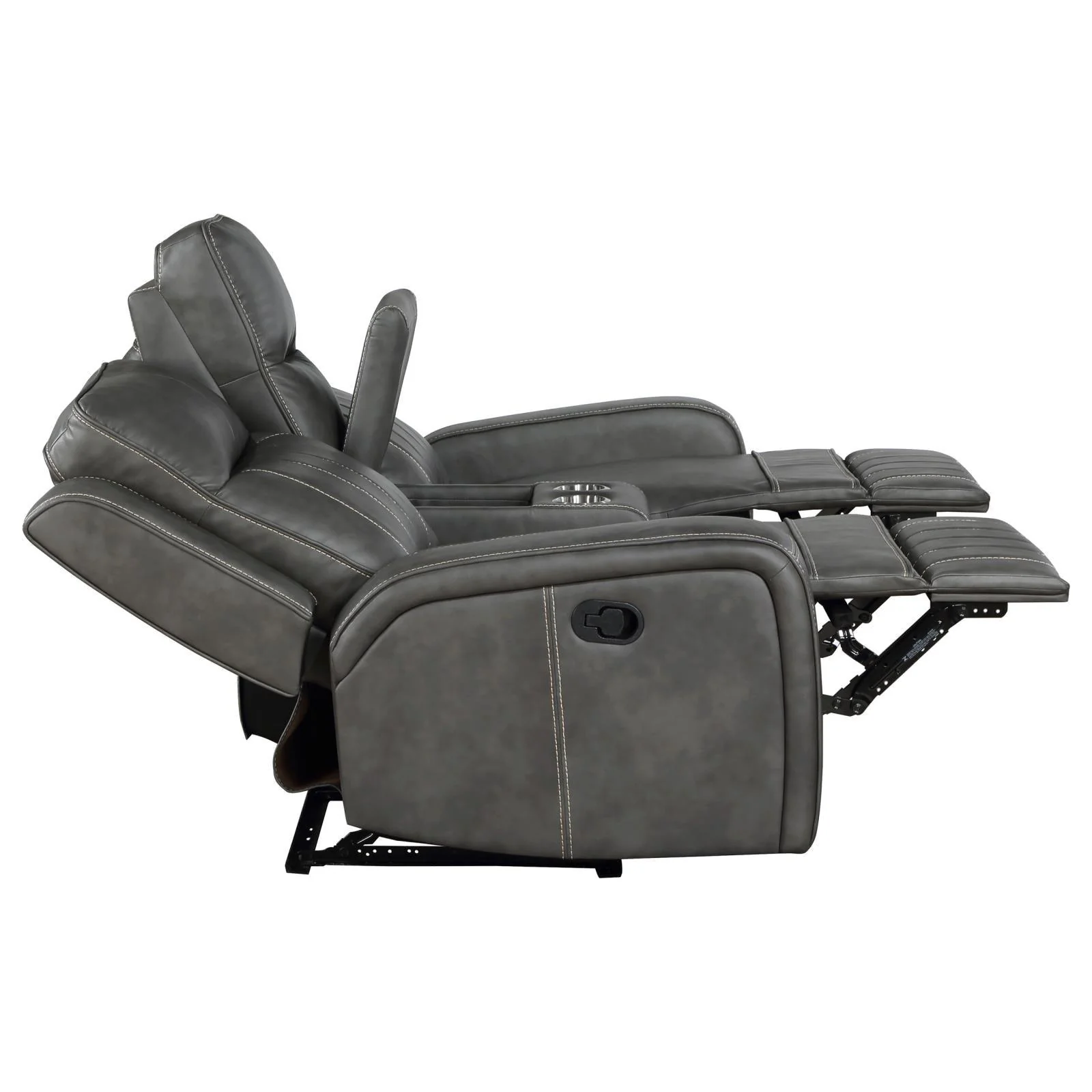 Raelynn Grey 3-Piece Upholstered Motion Reclining Sofa Set - Image 11