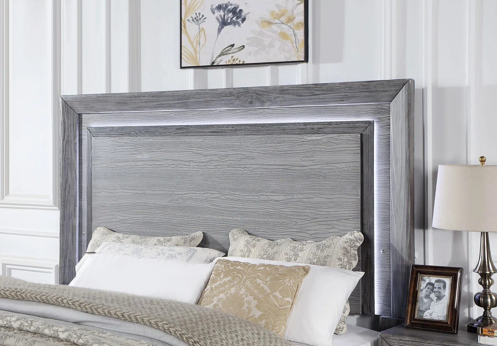 Raiden Gray King Bed - Image 5