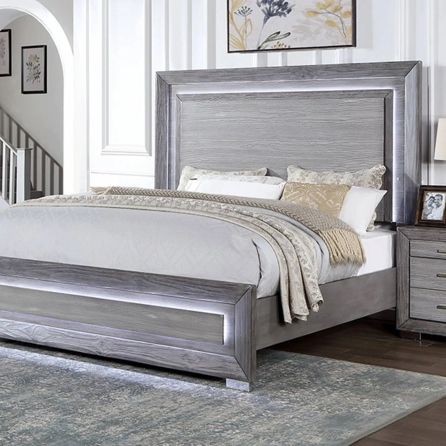 Raiden Gray King Bed