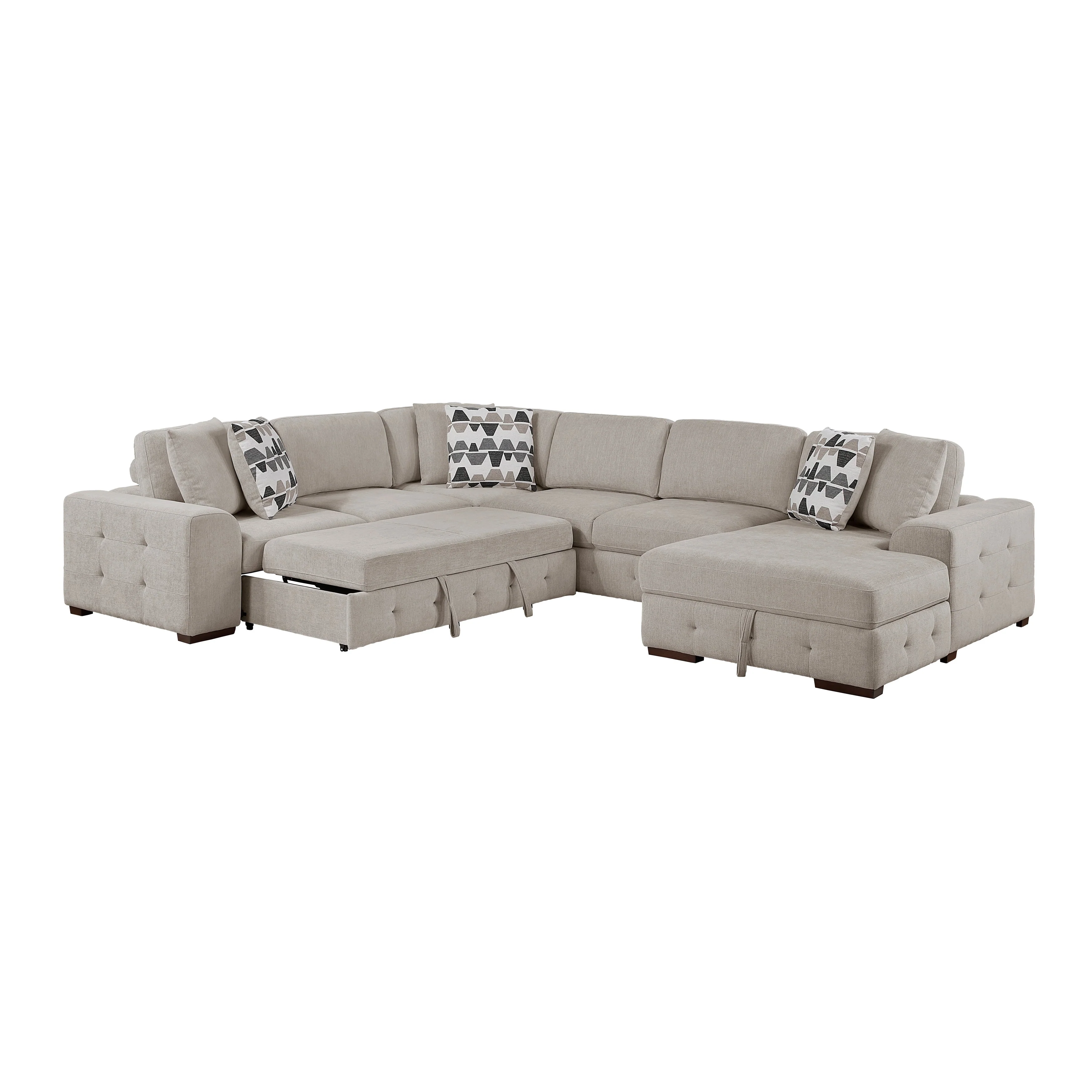 Raife Taupe 4-Piece Sectional with Right Chaise - Image 10