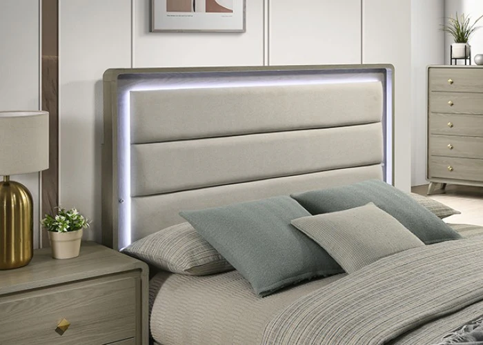 Rainier Contemporary Gray 5-Piece Queen Bedroom Set - Image 4