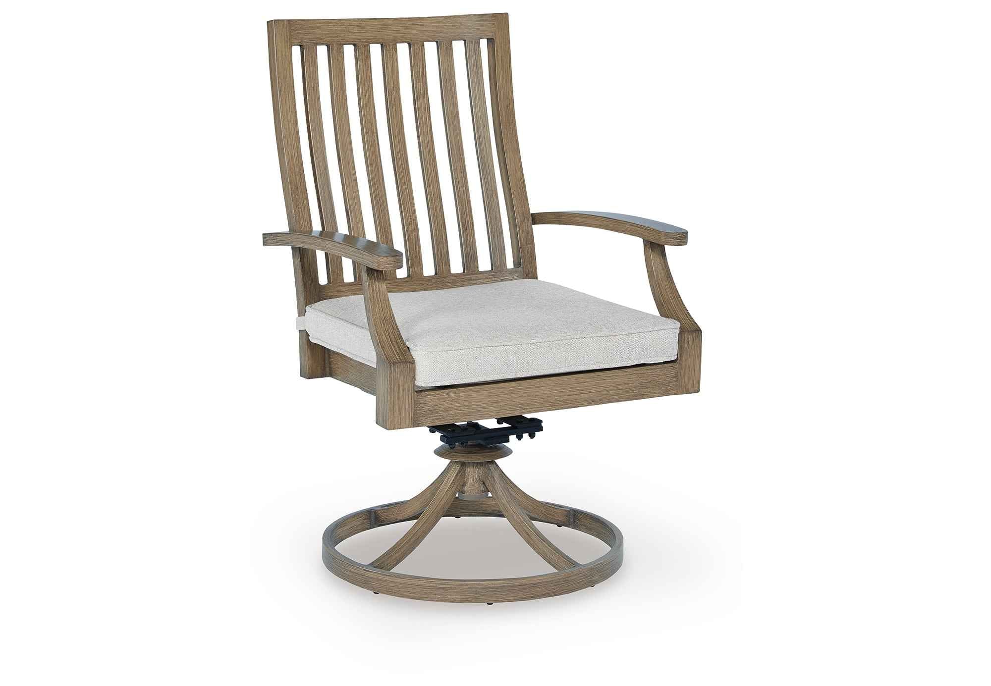 Rainier Ranch Brown/Beige Outdoor Dining Table and 4 Chairs - Image 15