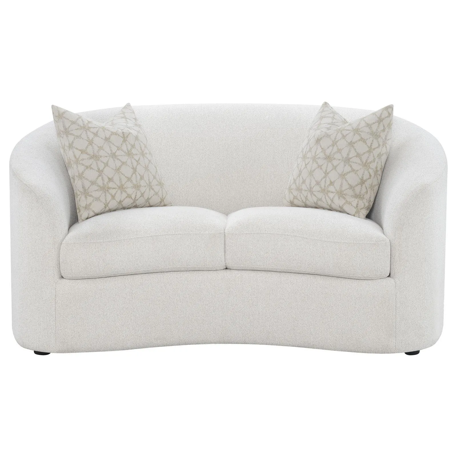 Rainn Latte Upholstered Tight Back Loveseat - Image 2