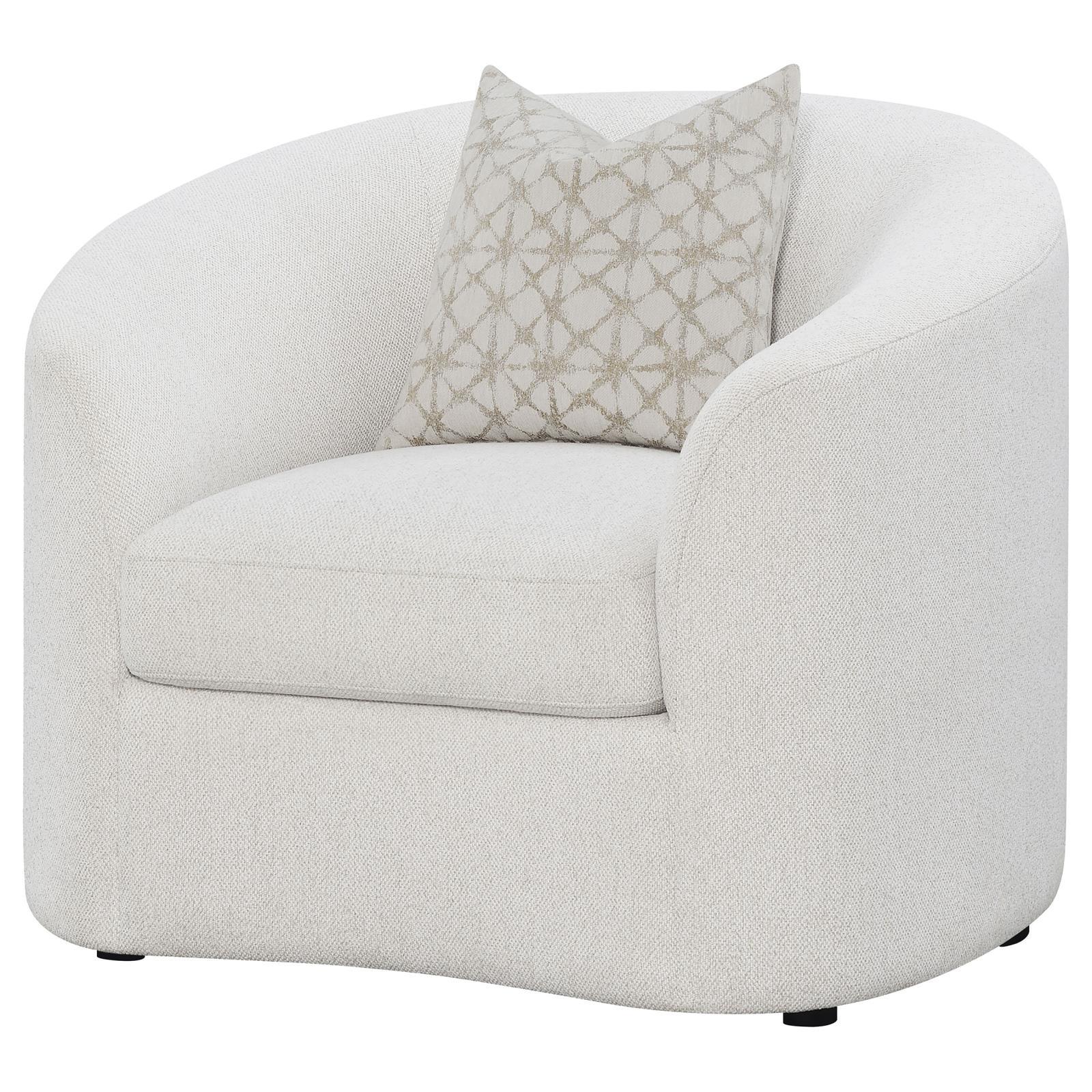 Rainn Upholstered Tight Back Chair Latte - Image 4
