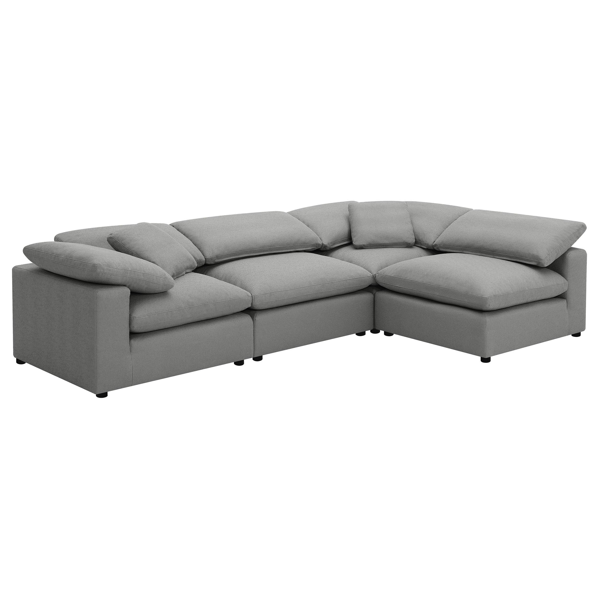 Raleigh Grey Boucle Upholstered Armless Chair - Image 10