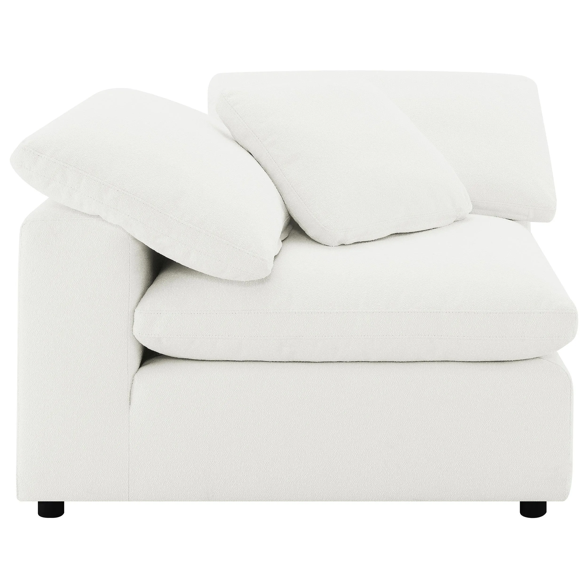 Raleigh Ivory Boucle Upholstered Corner Chair - Image 2