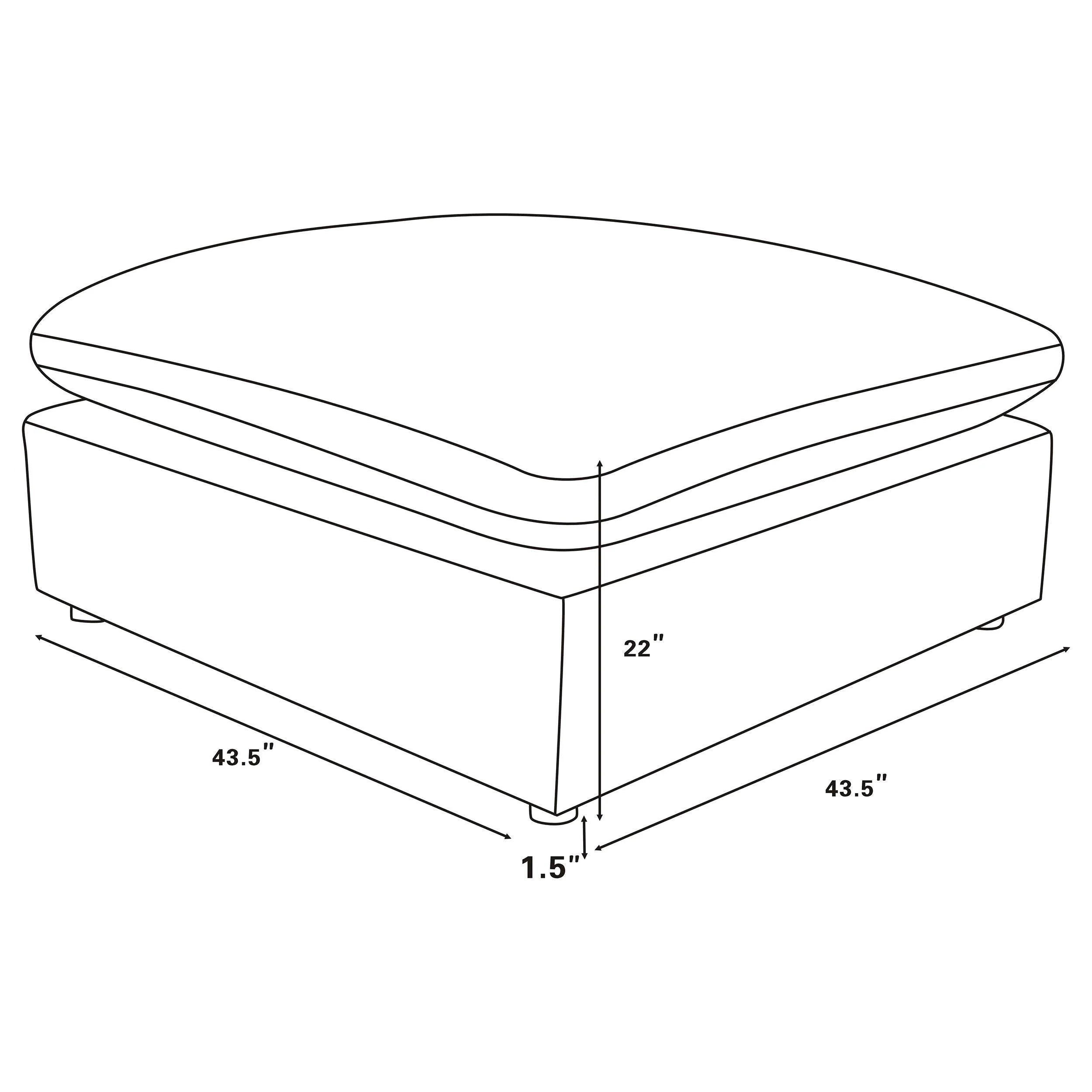 Raleigh Ivory Boucle Upholstered Ottoman - Image 5