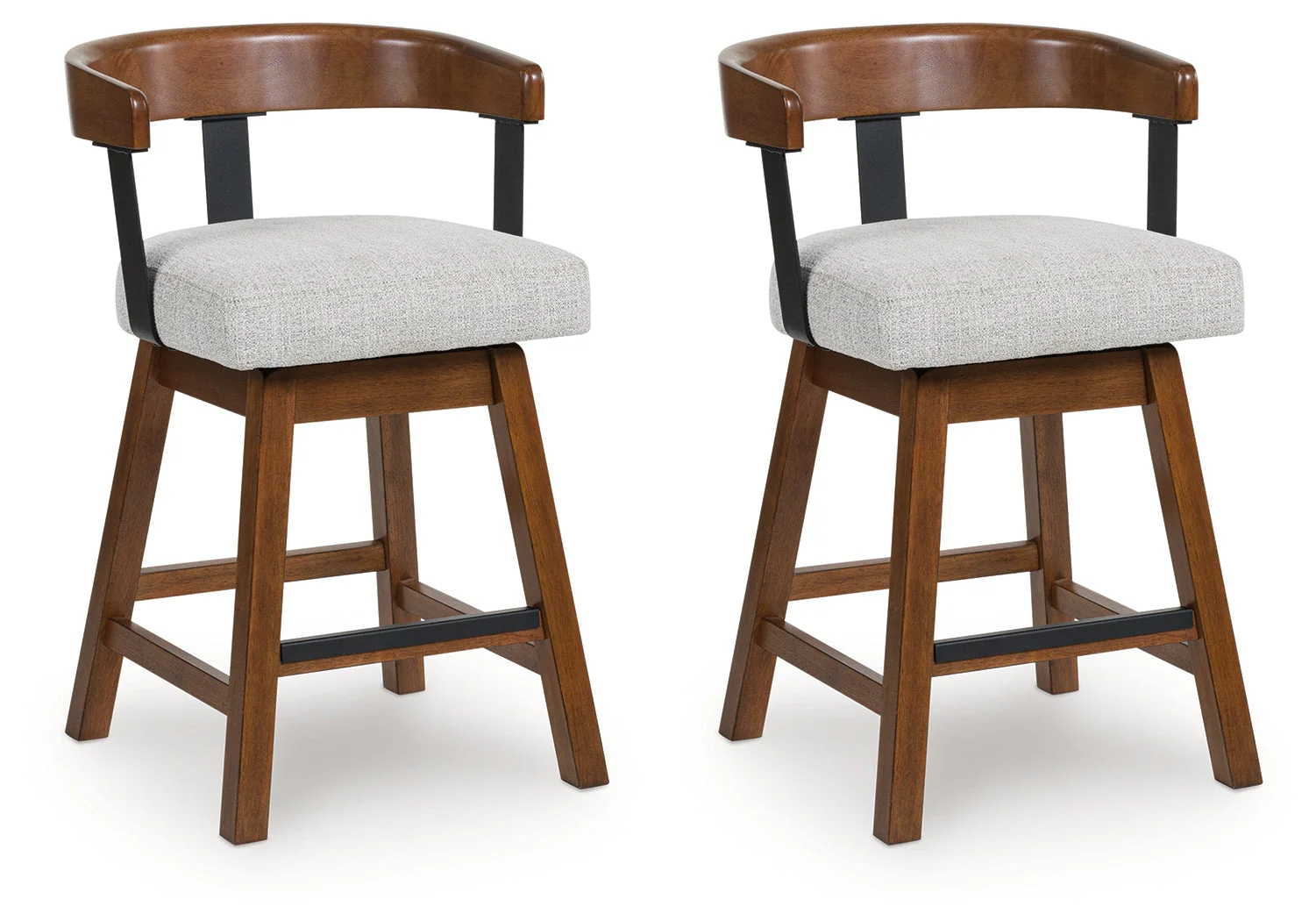 Ralene Medium Brown Counter Height Barstool (Set of 2), Set of 2