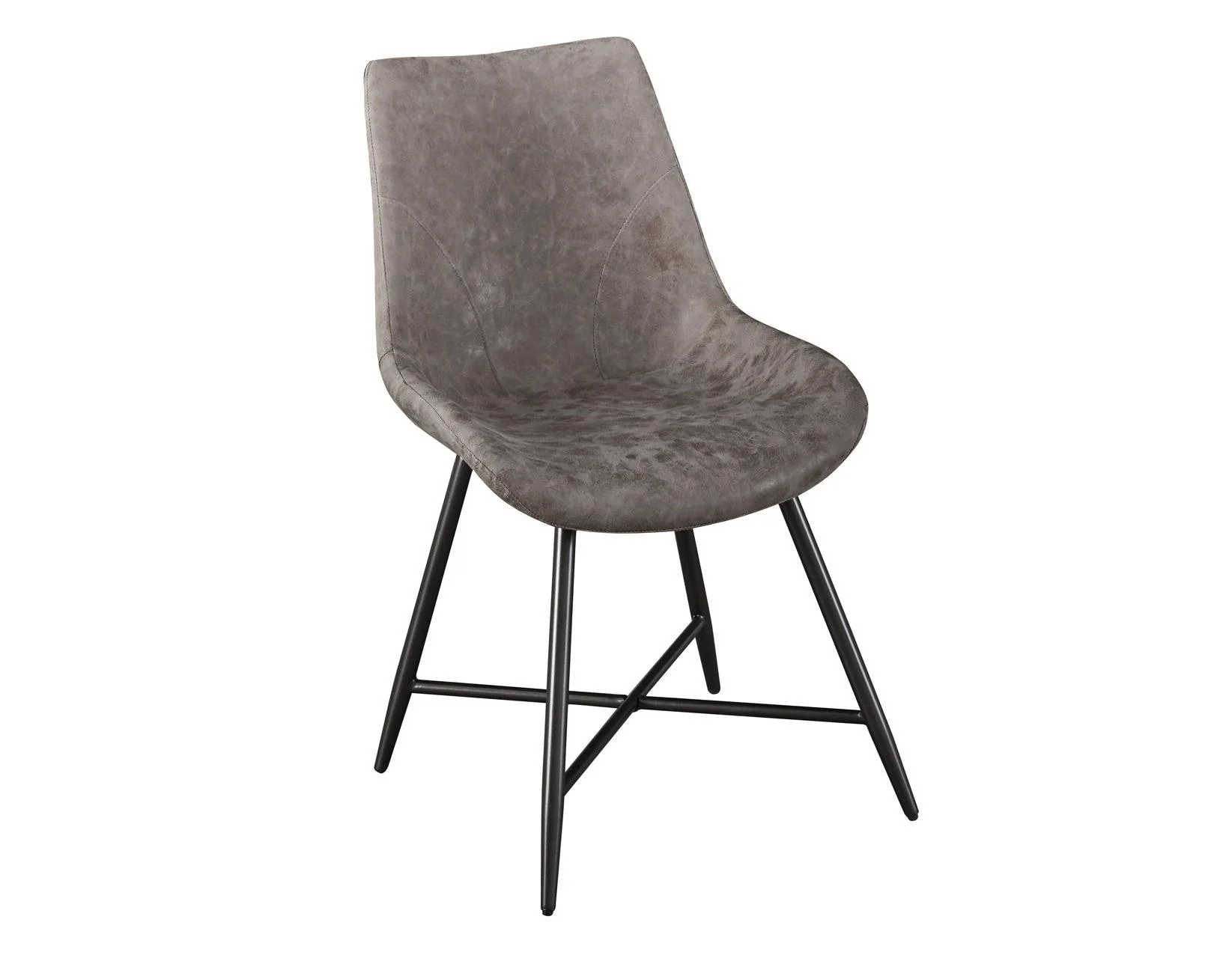 Ramona Brown PU Side Chair, Set of 2 - Image 4