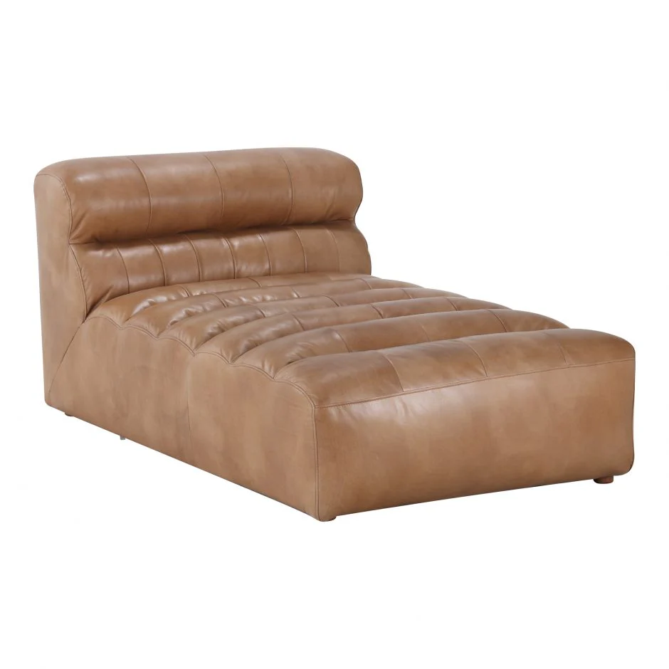 Ramsay Leather Chaise Tan - Image 2