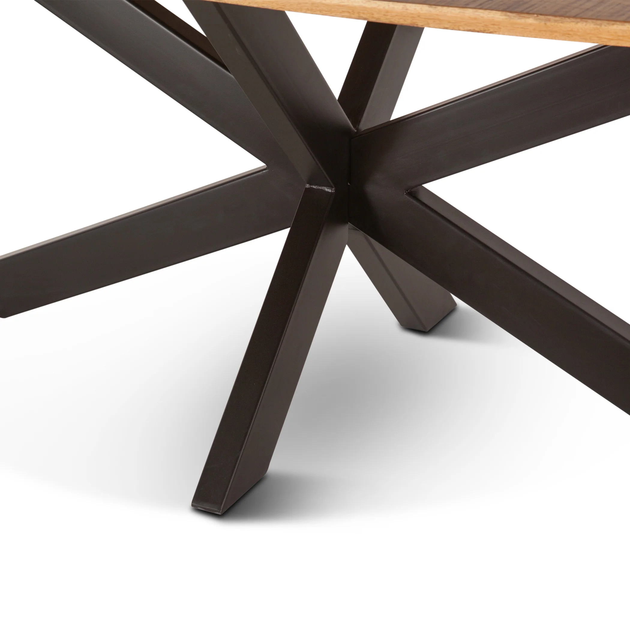Rapallo 82" Dining Table in Natural Mango Wood and Iron - Image 3