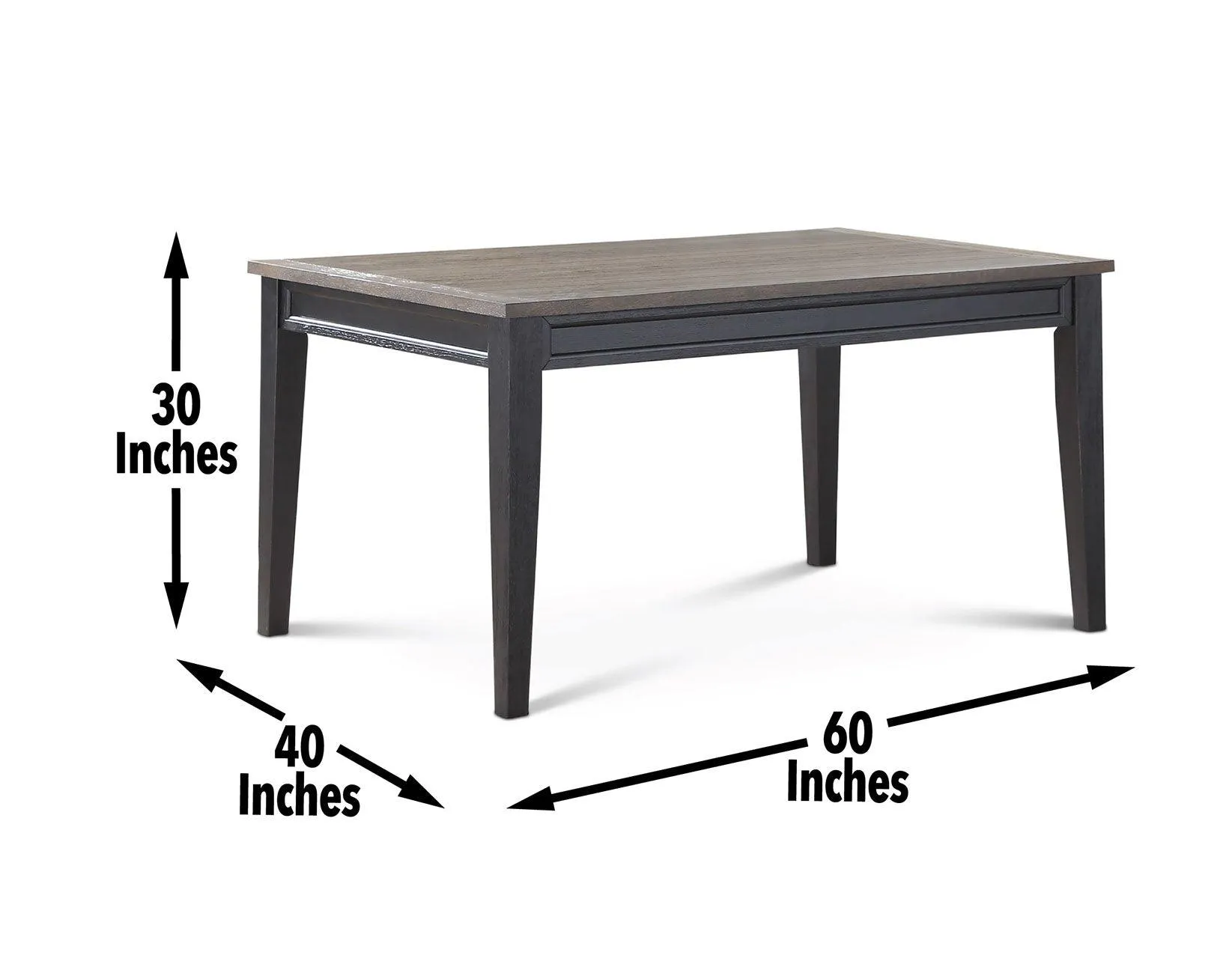 Raven Noir 59.5 Inch Dining Table - Image 5