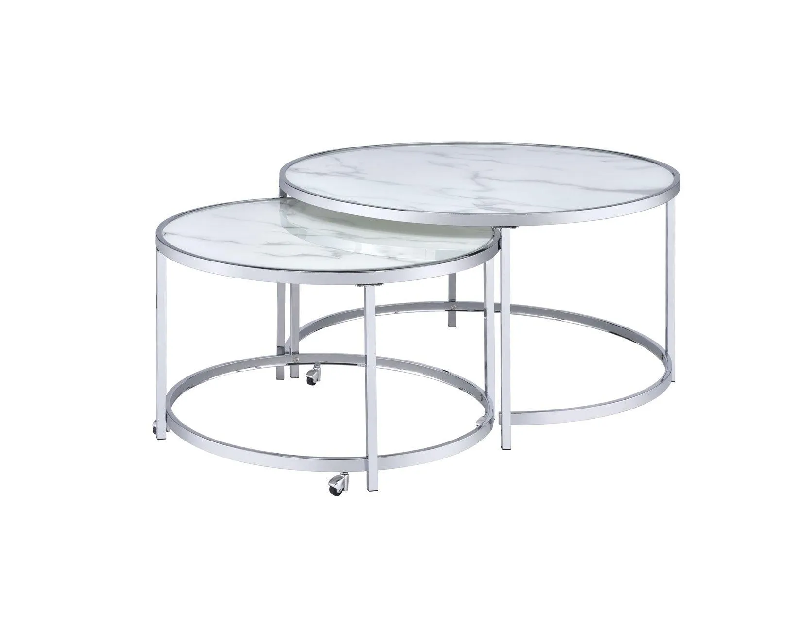 Rayne White Nesting Cocktail Table