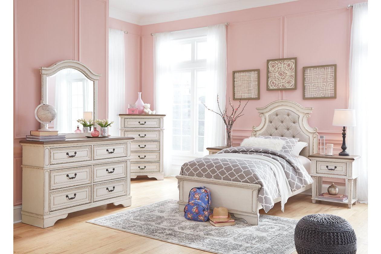 Realyn Chipped White Twin Panel Bed - Image 7