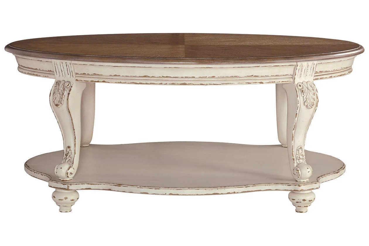 Realyn White/Brown Coffee Table - Image 6